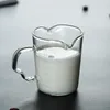 Mokken verdikte glas met dubbele mond melk met dubbele mond met afgestudeerde mini-koffie-espresso