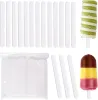 Tools 50Pcs Acrylic Ice Cream Clear Sticks Reusable Food Grade Protective Film Homemade Popsicle Stick DIY Summer Holiday Party Favors