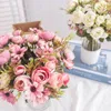 Decorative Flowers DociDaci Artificial Tea Roses For Vase Home Decoration Accessories Fake Daisy Plastic Plants Wedding Room