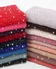 Scarves 10pclot Viscose Soft Cotton Scarf With Diamond Women39s Plain Pearls Hijab Female Shawl Wrap Muslim Hijabs7855845