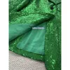 Women's suit designer, clothing sportswear jacket, luxury designer, women's jacket top, heavy-duty green beaded cowhide buckle slim fit version, suit jacket