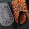 Moldes French Bun Bun Alimento Alimento Grado em Bolo de Silicone Moldes Bandejas de Brownie Bolofos Moldes de Moldões de Cozinha Ferramentas de Bakamento de Muffin Bakeware