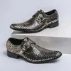 Chaussures décontractées de haute qualité Classic Social Buckle Mens Robe Fashion Elegant Formal Wedding Men Slip on Office Oxford Shoe for Prom