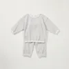 COREAN COREAN CHILDES Vêtements Suit Waffle Cotton Pulloverpants Baby Boys Girls Vêtements Set Printemps Autumn Kids 240426