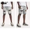 Kakan - Summer Distressed Denim Shorts for Men Korean Youth Slim Fitting Small Leg Quarter Pants Jeans K58-DK322 240416