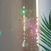 Decoraciones de jardín Surrycatcher Crystal Snowlake Glass Glass Rainbow Maker Hanging Crystal Jardín Decoración de decoración de Navidad