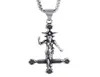 Colares pendentes Elfasio Men Men Stainless Aço Colar de aço Baphomet Cabras Invertido Jóias Satânicas Satanás Devil Lúcifer Pend16474314124909