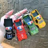 Keychains Creative Simulated Pickup SUV Pendant Keychain Söt Mini Fire Service Truck Children's Gift Key Ring för par Bag Tillbehör