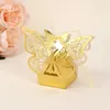 2050pcs Boîtes-cadeaux Laser Hollow Butterfly Box Box Candy Chocolate Party Favors pour les décorations de mariage d'anniversaire invités Box 240426