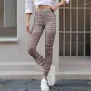 Spodnie damskie letnia cienka gaza moda nadrukowane legginsy fajne oddychające elastyczne talia seksowne ołówek kremów przeciwsłonecznych