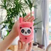 Чайная чашка плюшевые игрушки Kawaii Panda Milk Tea Design Дети фаршированная кукла мягкая подушка подушка подарка на день рождения для подруги