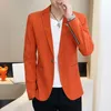 Costumes masculins Blazer de haute qualité Version coréenne de la mode Fashion Youth Small Stuss Suit Elegant Simple Party Club Slim Jacket