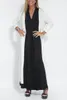 2024 Solid Color Pulever en V-Cheach Resort Elegant Long Dress Cardigan Cardigan Casual Dos piezas 2404272