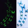 Naklejki ścienne 12PCS/Set Luminous Butterfly naklejka na salon motyle na przyjęcie weselne domowe lodówki Tapeta