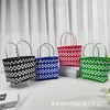 Xiaohongshu pp dokuma çanta diy hediyelik eşya sebze sepeti dokuma çanta çanta çanta plaj çanta çanta el çantası
