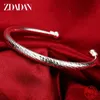 Zdadan 925 Sterling in argento aperto braccialetti braccialetti per donne regali di gioielli di moda 240417