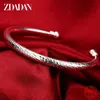 ZDADAN 925 Sterling Silber Offene Manschette Armband Armreifen Für Frauen Mode Schmuck Party Geschenke 240417