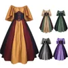 Women's Mid-Century Vintage Renaissance Corset Plus Size Dresses 5XL WDEC-022