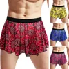 Men's Sleepwear Men Skirt Vintage Printed Pleated Mini For Elastic Waist Clubwear Panties Soft Breathable Underpants Unisex Male