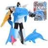 Childrens Toy Transformer Robot Electronic Smart Pet Intelligent Shark Ocean Figurine Figurine Prezent dla dzieci Drop 240426