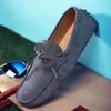 Casual Shoes Men Loafers Soft Moccasins Man High Quality Mens Slip On Suede Genuine Leather Walking Big Size 38-49