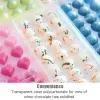 Moulds 9 Shapes Polycarbonate Chocolate Moulds Forms Tray 3D Easter Bunny Eggs Rabbit Chocolate Molds Form for Confectionery Cake Molds