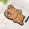 Mattor Cartoon Animal Cashmere Söt rolig matta Anti Slip Bath Mat Door Rugs For Bedroom Living Room Decor Kawaii