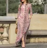 Casual Dresses Shirt Dress Spring Contrast Floral Elegant 2024 Loose Printed Pocket Lapel Single Breasted Long For Women