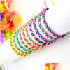 Charm Bracelets Bohemian Boho Armband Frauen Schmuck Regenbogen handgefertigte Schnur geflochten