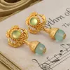 Stud Earrings Medieval Hazy Beauty Retro Court Style Frosted Vintage