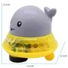 Baby Bath Toys Spray Water Bath Toys Whale Kształt LED Light Lekka zraszacza z lekką muzyką automatyczne indukcja