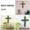 Decorative Flowers 4 Pcs Cross Garland Wreath Making Supplies Tool Floral Form Metal Frame DIY Flower Garlands