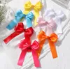 Fashion Hair Grips Kids Solid Bow Hairpin Ribbon Trendy Ribbon Clip Clip Coils Clips Bowknot Coadwear Hair Accessoires