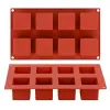 Плесени 8 полостей мини -3D кубик для выпечки мусса