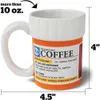 Mugs Recept Coffee Cup - Milk Cup Hillary 12 Oz Medicine Bottle Shaped Ceramic Coffee Cup - Perfekt för hem eller kontor J240428