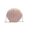 Avondtassen 2024 Fashion shell Shiny Crystal Crossbody Mini Bag Koreaanse editie Fairy Schouder