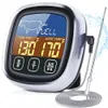 Digital Fleisch Küchenthermometer Edelstahl wasserdichte Fleischtemperaturofen Ofen Grill Temperaturmesser 240423