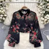 Kvinnors polos 2024 Spring Autumn Women Clothing Fashion Printing Chiffon Loose Long Sleeve Shirt Ladies All Match Casual Top Korean Trendy