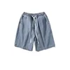 Summer Men Summer Dripstring Denim Shorts Korean Fashion High Talle Leisure Ulzzang Loose Prosty Capris Dżinsy 240411