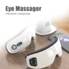 Massager pieghevole Massager USB Carica Smart Eye Mask Vibratore Compressa Bluetooth Musice Eye Care Eye Riscaldamento Dispositivo di rilievo di fatica 240424