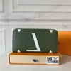 LOULS VUTT M60017 Portfel Projektanci luksurys kobiety męskie torba na długo z kolorową torebką
