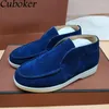 Casual Shoes Kidsude Children Flat Girls Boys Student High Top Round Toe Loafers Tonåring Slip on Walking For