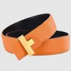 Luxe designer riem heren riemen voor vrouwen designer legering legering vergulde zilveren buckle ceinture luxe metalen letters lederen oranje riem mannen multolors eenvoudige trend mz151 c4