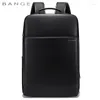 Backpack Bange Design de grande capacidade Recarrega de viagens USB Mackpacks Men Men 15.6 em bolsa à prova d'água para laptop para masculino