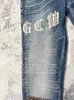Jeans masculin Euramerican Fashion Spandex 24 Arrivée Alphabet Coux de denim vintage Streetwear Male Slim Stretch Male Slim Stretch