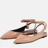 Elegant Women Summer Luxury Women Padlock Leather Sandals Shoes Lock & Key Nude Black Gold Leather Ballet Flats Easy Wear Lady Party Dress Walking EU35-43