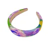 Beautiful Floral Print Headband for Lady Girls Daily Head Wears Ins Dress Up Face Washing Headpiece Accessories