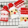 Enveloppe-cadeau présente sacs Cookie Santa Candy Box emballage de Noël décorations de Noël Présent FY5641 B1022 Drop livraison Home Garden F Dhdgy