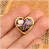 Cloisonne handgefertigtes ausgefallenes Emaille Herz Liebe lose Perlen filigrane Accessoires DIY -Schmuck Herstellung Anhänger Ohrringe Armbänder 10pcs/l Dhusu