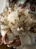 Fiori decorativi nuziali da sposa bouquet secco per feste secco regalo coda di cotone floreale disposizione natale
